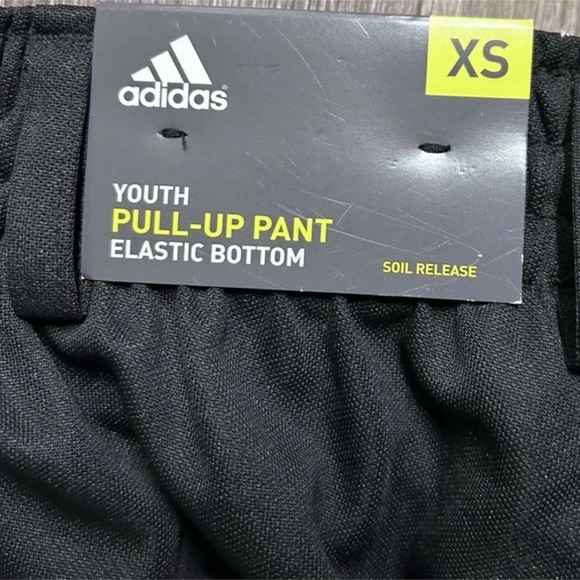 Youth Adidas Black Pull On Baseball Pants Elastic Bottom Size XS (4/5) - Picture 3 of 3